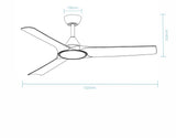 Martec Alpine DC 52″ Smart Ceiling Fan With WIFI Remote Control + LED Light