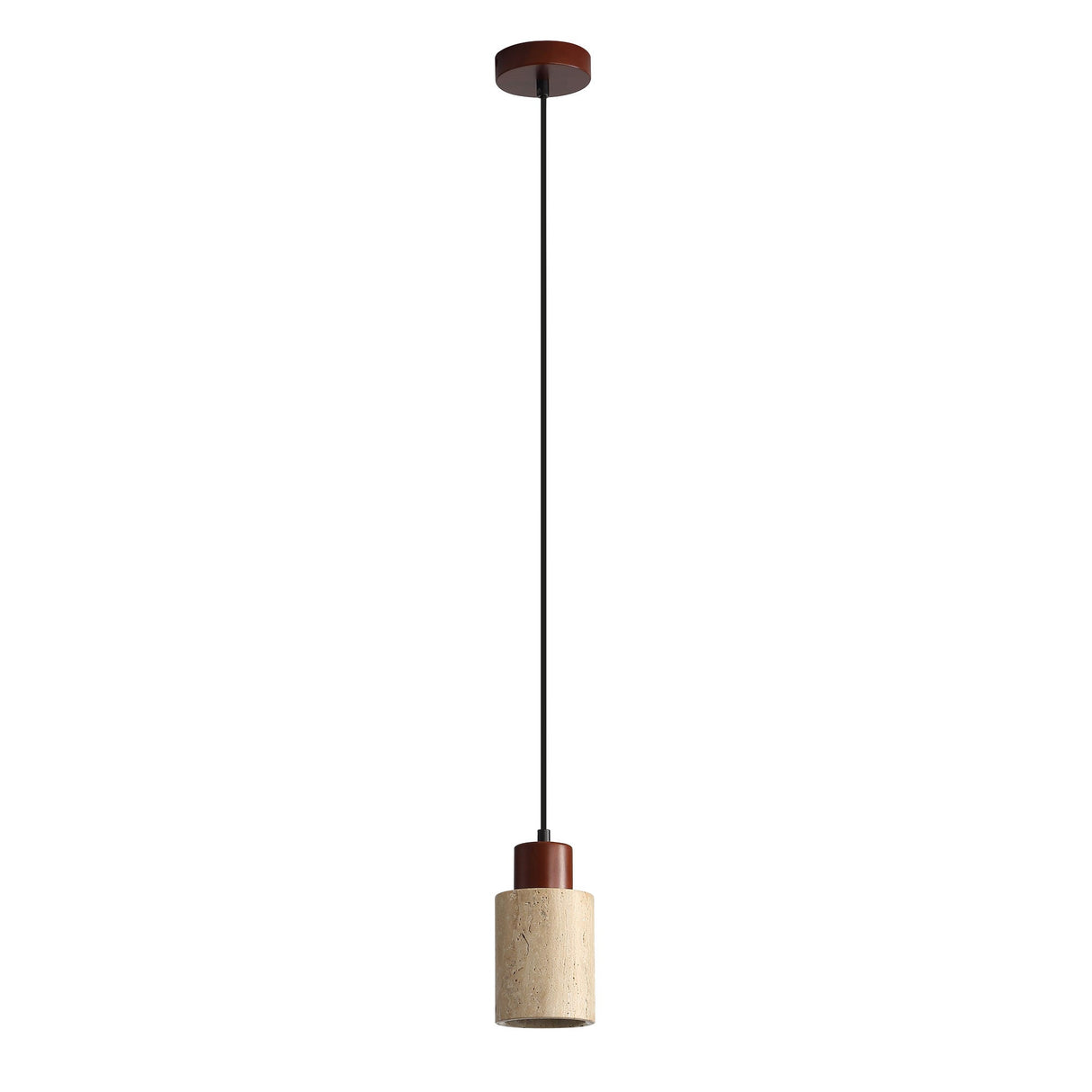 Oriel Tibur.100 Travertine and Wood Pendant