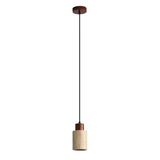 Oriel Tibur.100 Travertine and Wood Pendant