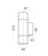 CLA Octo GU10 Exterior Octagonal Up/Down Pillar Lights IP65