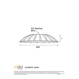 Oriel Brolli.35 36cm Pleated Metal Shade