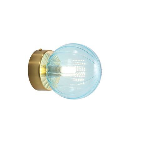 Orile Juni G9 IP44 Ribbed Optic Glass Wall Light