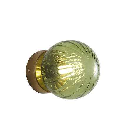 Orile Juni G9 IP44 Ribbed Optic Glass Wall Light