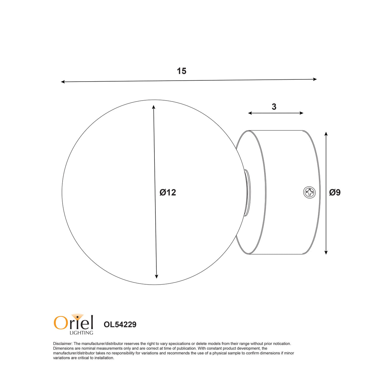 Orile Juni G9 IP44 Ribbed Optic Glass Wall Light