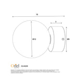 Orile Juni G9 IP44 Ribbed Optic Glass Wall Light