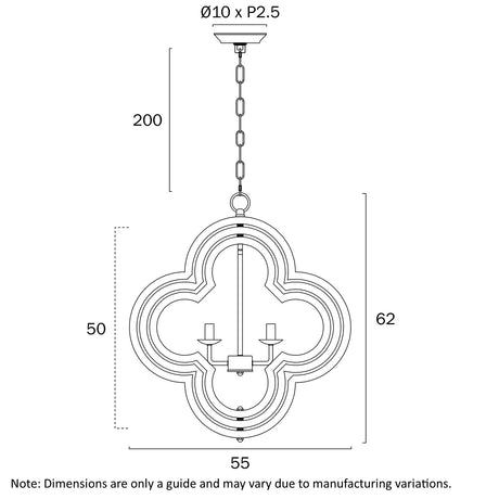 OMAR 4 LIGHT PENDANT