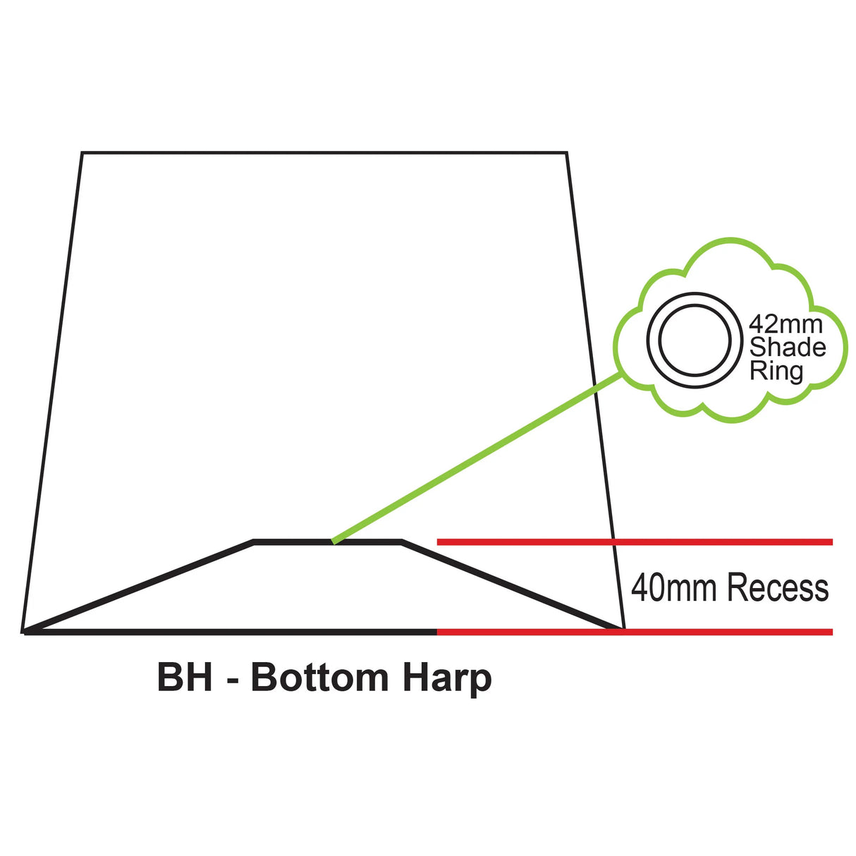 Oriel Lighting 19cm Tapered Shade Silver