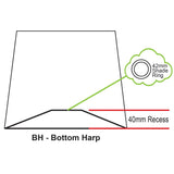 Oriel Lighting 19cm Tapered Shade Silver