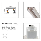 Oriel Lighting Baril 3 Track 3 Light White