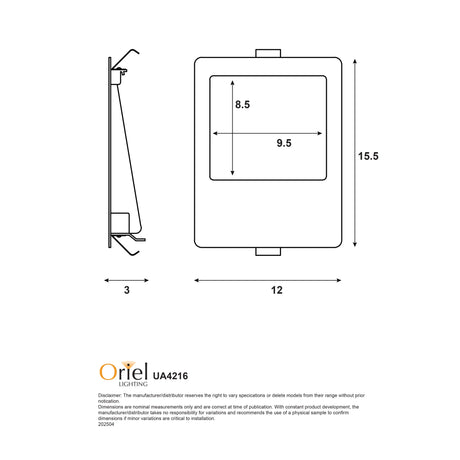 Oriel Peko.6 6W Tri-Colour Recessed Wall Light