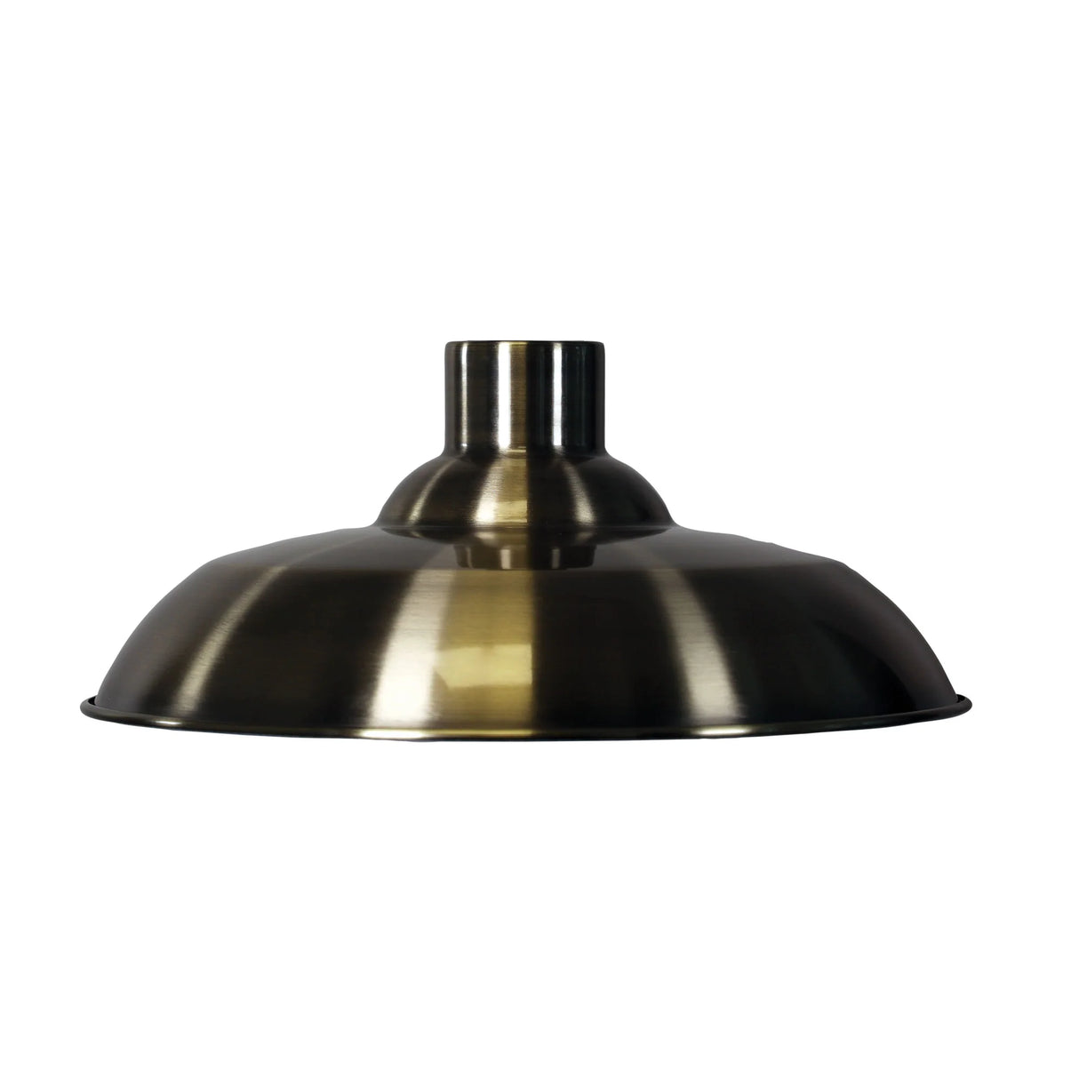 Oriel Slater Antique Brass 38cm Plated Industrial Vintage Shade