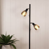 Oriel Alma Floor Smoked Glass Task Lamp