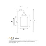 Oriel Arlington Wall Satin Brass Opal Matt Glass Wall Light