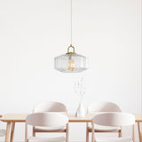 Oriel Clarise Clear Geometric Glass Pendant