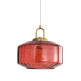 Oriel Clarise Rose Geometric Glass Pendant