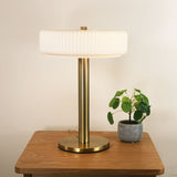 Oriel Gordon Ribbed Optic Glass Table Lamp