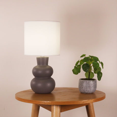 Oriel Holla Grey Ceramic Table Lamp