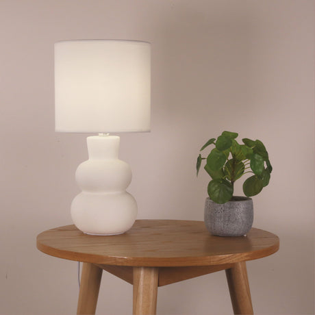 Oriel Holla White Ceramic Table Lamp