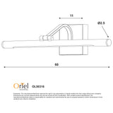 Oriel Kinden Chrome TriColour LED Wall Light