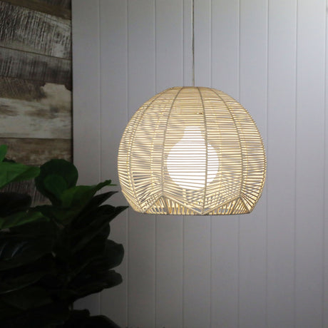 Oriel Lighting Koga 36cm Natural Rattan Pendant