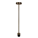 Oriel Parti Rod Ant Brass E27 Single Rod Suspension