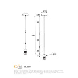 Oriel Parti Rod Ant Brass E27 Single Rod Suspension