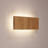 Oriel Rafter.60 Scalloped Wood Tticolour Led Wall Light