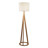 Oriel Stabb With White Drum Shade Floor Lamp