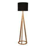 Oriel Stabb with Black Drum Shade Floor Lamp