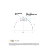 Oriel Strobe 25cm Domed Metal DIY