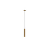 Oriel Tig Satin Brass Sleek Cylindrical Pendant