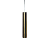 Oriel Tig Satin Brass Sleek Cylindrical Pendant