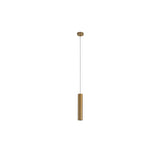 Oriel Tig Satin Brass Sleek Cylindrical Pendant