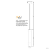 Oriel Tig Satin Brass Sleek Cylindrical Pendant