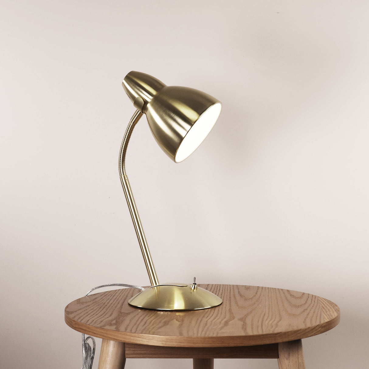 Oriel Trax Satin Brass Classic Gooseneck Task Lamp