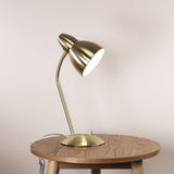 Oriel Trax Satin Brass Classic Gooseneck Task Lamp