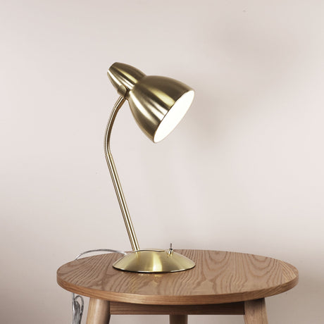 Oriel Trax Satin Brass Classic Gooseneck Task Lamp