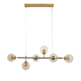 Oriel Volli.6 Satin Brass 6 Light Optic Glass Pendant
