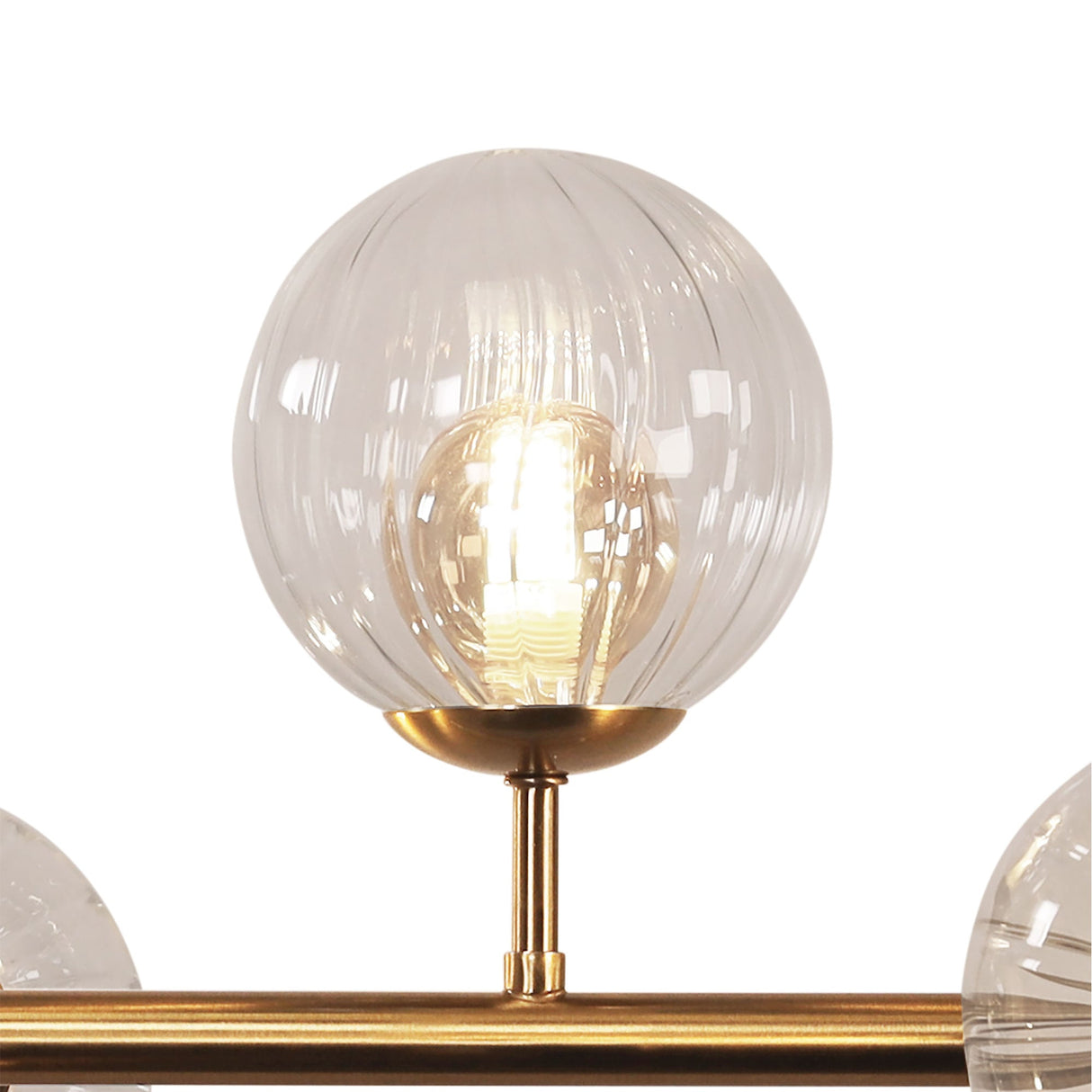 Oriel Volli.6 Satin Brass 6 Light Optic Glass Pendant
