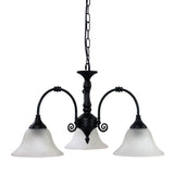 Oriel Woodgate Black Classic 3 light Pendant