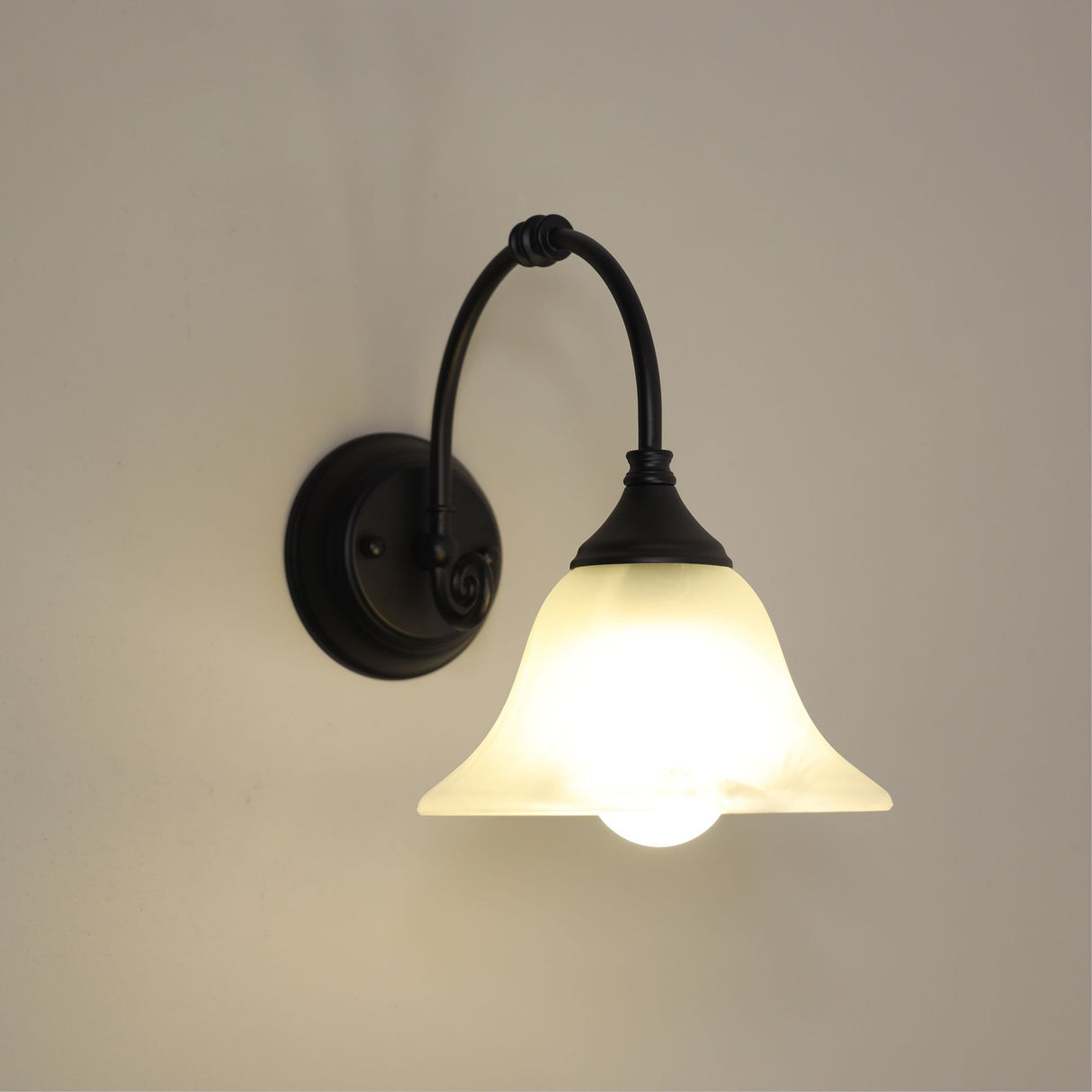 Oriel Woodgate Wall Light Black