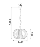 CLA Parrilla Interior Round Cage Iron Pendant Lights
