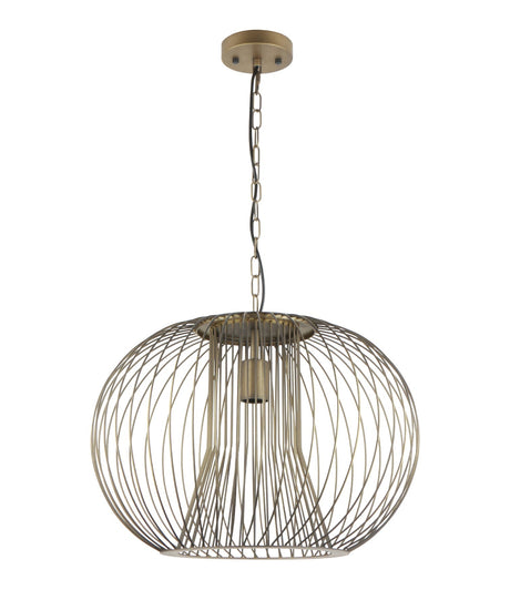 CLA Parrilla Interior Round Cage Iron Pendant Lights
