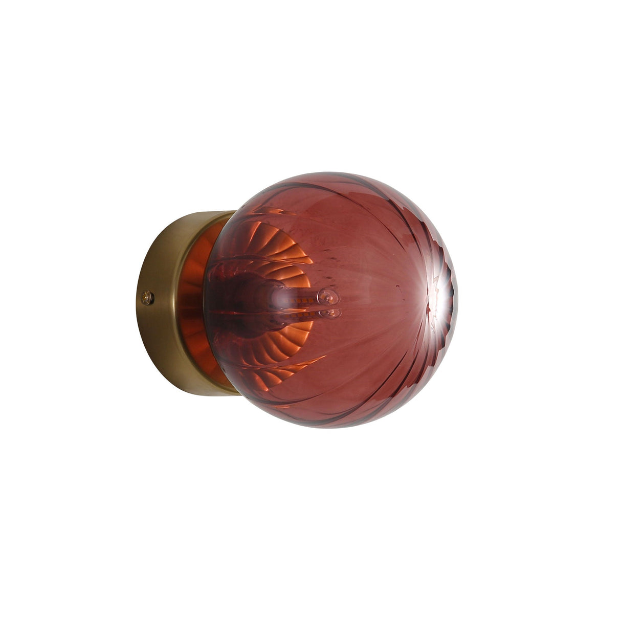 Orile Juni G9 IP44 Ribbed Optic Glass Wall Light