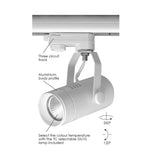 SAL LED SPOT IV STR3/4863TC 4W GU10 Three Circuit LED Rotatable Track Light