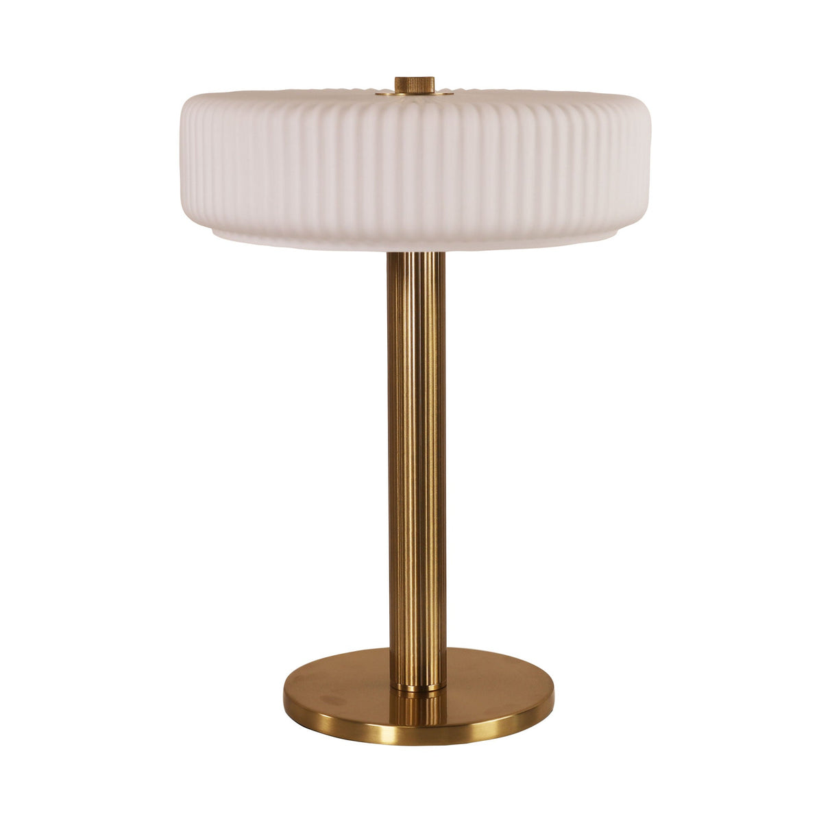 Oriel Gordon Ribbed Optic Glass Table Lamp