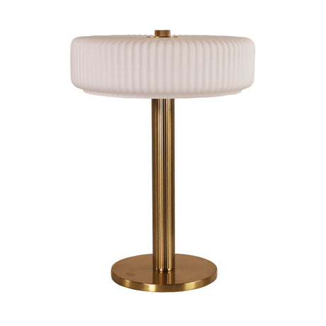 Oriel Gordon Ribbed Optic Glass Table Lamp
