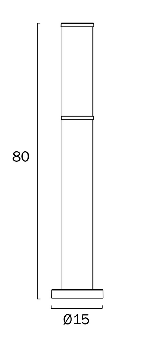Telbix Gevet 80cm Exterior Led Bollard Light