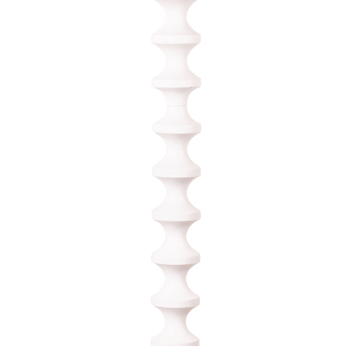 Oriel Spindle White Floor Lamp with Shade