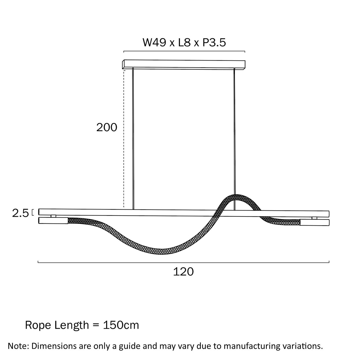 TAFT 120CM PENDANT